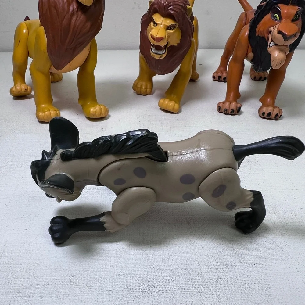 Disney The Lion King Action Figures Mufasa Scar Ed Hyena 90s Vtg Cake Topper